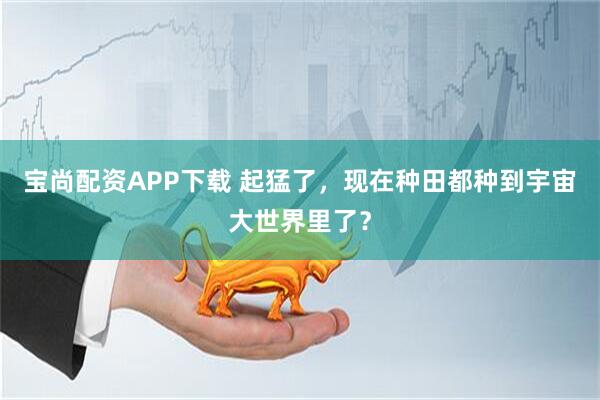 宝尚配资APP下载 起猛了,现在种田都种到宇宙大世界里了?